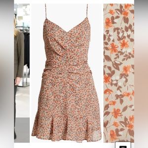 Petite All in favor Surplice Ruched Waist Cami floral Dress